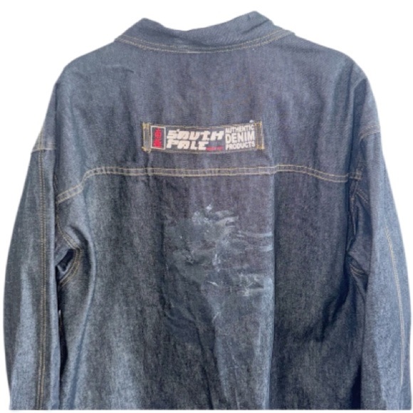 NWOT Southpole Japanese Dragon Vintage Jean Denim Jckt Y2K Hip Hop Grunge Sz XXL - Picture 8 of 13